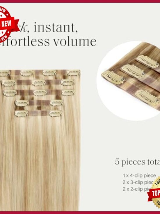 Seamless Clip-in Human Hair Extensions 16\
